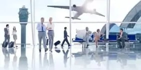 Business Travelers at DFW Dallas Fort Worth Airport